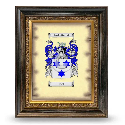 Ines Coat of Arms Framed - Heirloom