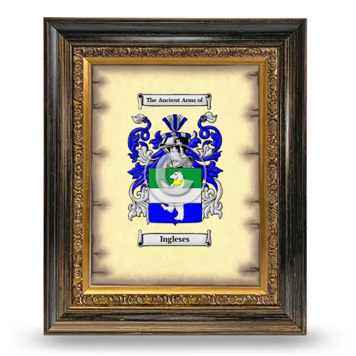 Ingleses Coat of Arms Framed - Heirloom