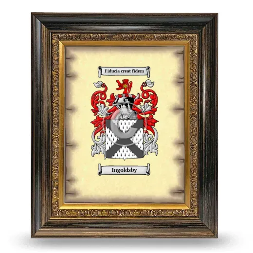 Ingoldsby Coat of Arms Framed - Heirloom