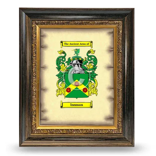 Innman Coat of Arms Framed - Heirloom
