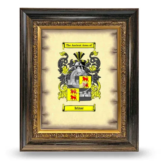 Irizar Coat of Arms Framed - Heirloom