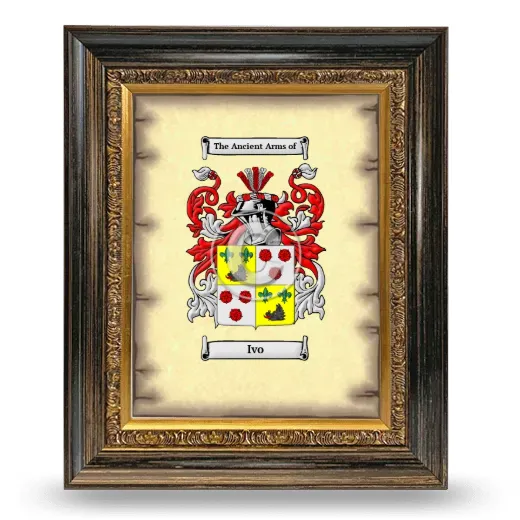 Ivo Coat of Arms Framed - Heirloom