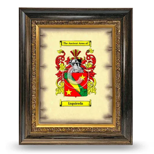 Izquierda Coat of Arms Framed - Heirloom
