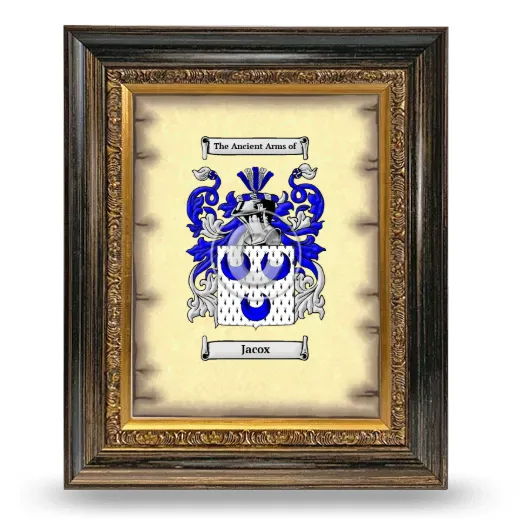 Jacox Coat of Arms Framed - Heirloom