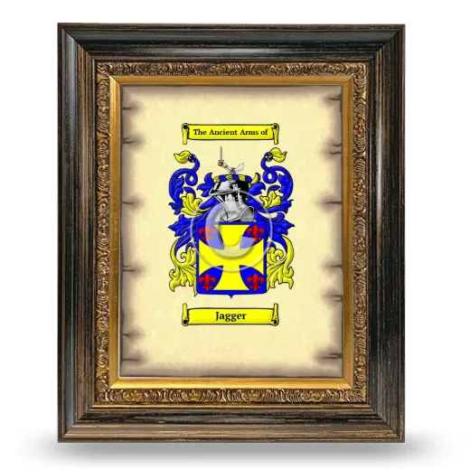 Jagger Coat of Arms Framed - Heirloom