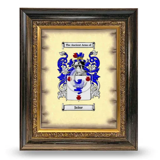 Jaine Coat of Arms Framed - Heirloom