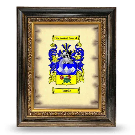 Janelle Coat of Arms Framed - Heirloom