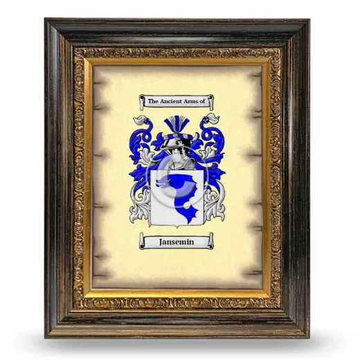 Jansemin Coat of Arms Framed - Heirloom