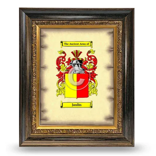 Jaulin Coat of Arms Framed - Heirloom