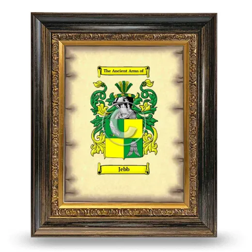 Jebb Coat of Arms Framed - Heirloom