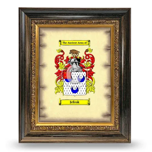 Jefcok Coat of Arms Framed - Heirloom