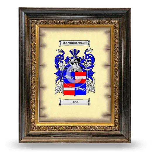 Jene Coat of Arms Framed - Heirloom