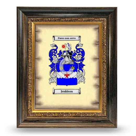 Jenkison Coat of Arms Framed - Heirloom
