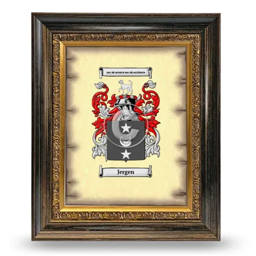 Jergen Coat of Arms Framed - Heirloom