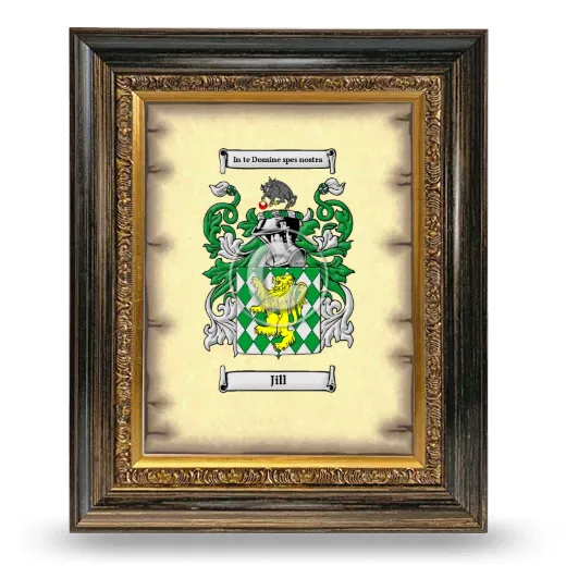 Jill Coat of Arms Framed - Heirloom