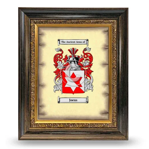 Joens Coat of Arms Framed - Heirloom