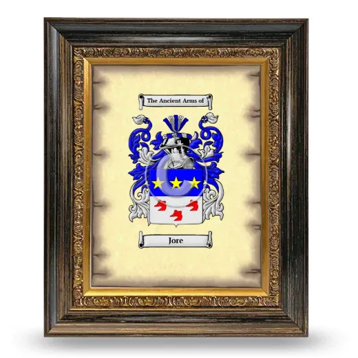 Jore Coat of Arms Framed - Heirloom