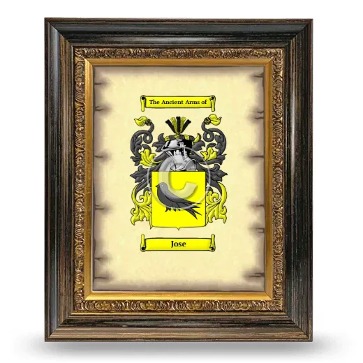 Jose Coat of Arms Framed - Heirloom