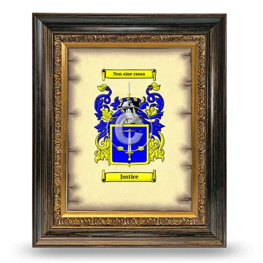 Justice Coat of Arms Framed - Heirloom