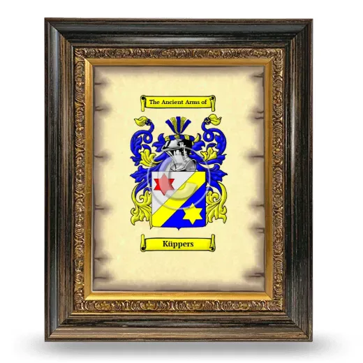 Küppers Coat of Arms Framed - Heirloom
