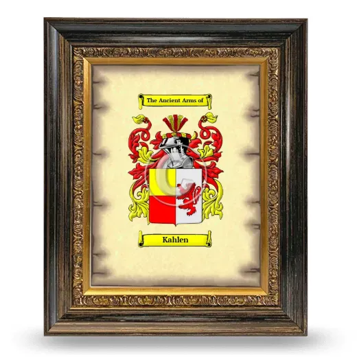 Kahlen Coat of Arms Framed - Heirloom