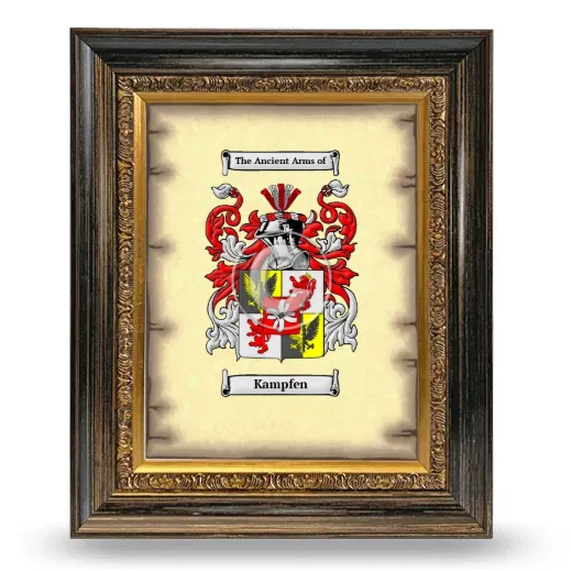 Kampfen Coat of Arms Framed - Heirloom