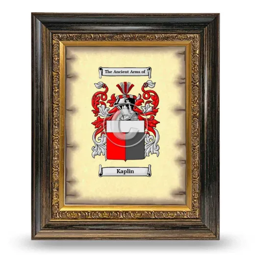 Kaplin Coat of Arms Framed - Heirloom
