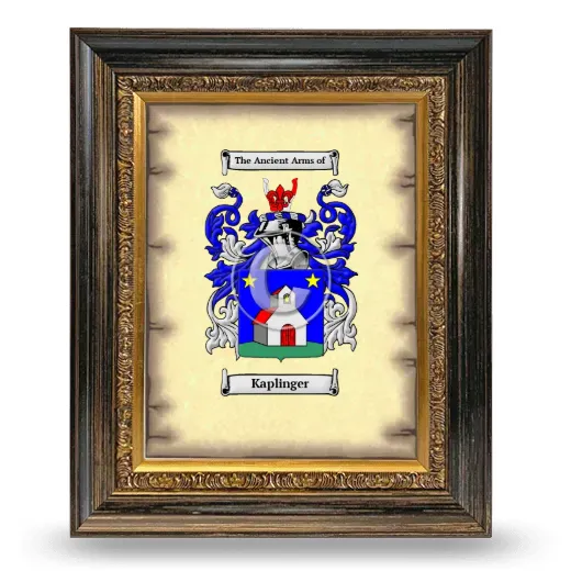 Kaplinger Coat of Arms Framed - Heirloom