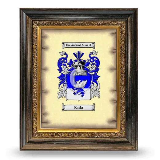 Karla Coat of Arms Framed - Heirloom