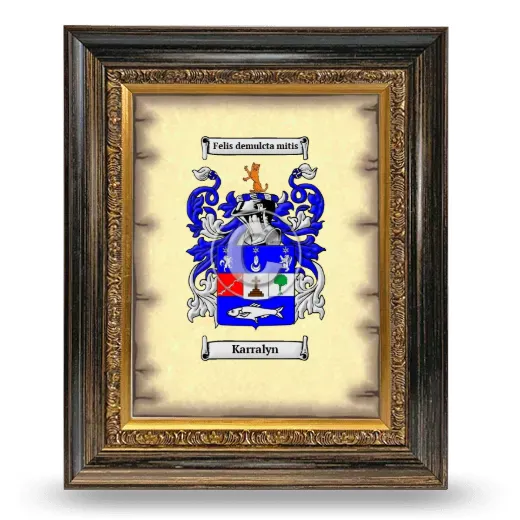Karralyn Coat of Arms Framed - Heirloom