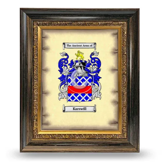 Karswill Coat of Arms Framed - Heirloom