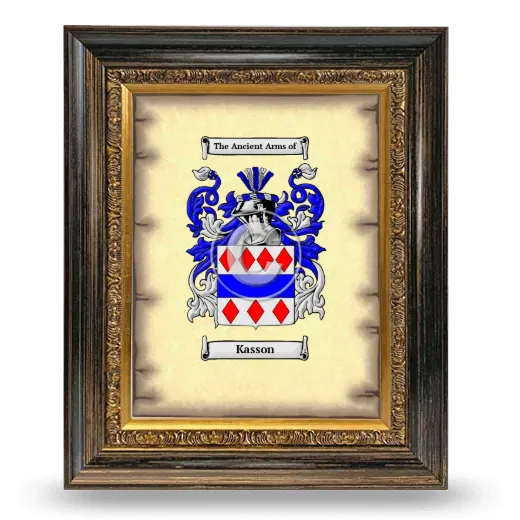 Kasson Coat of Arms Framed - Heirloom