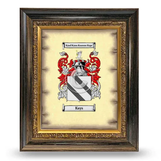 Kays Coat of Arms Framed - Heirloom