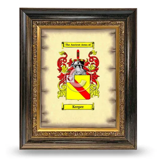 Keeper Coat of Arms Framed - Heirloom