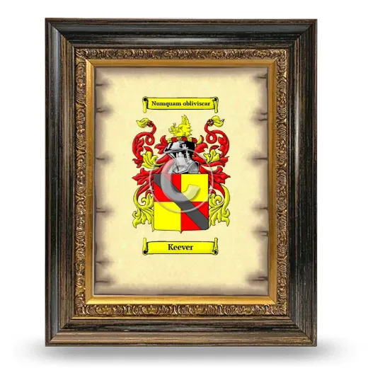Keever Coat of Arms Framed - Heirloom