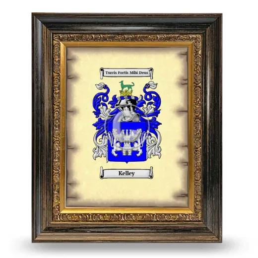 Kelley Coat of Arms Framed - Heirloom