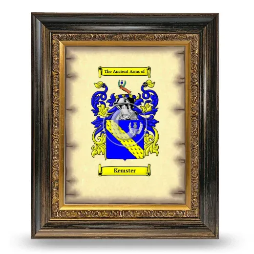 Kemster Coat of Arms Framed - Heirloom