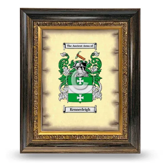 Kennerleigh Coat of Arms Framed - Heirloom
