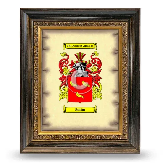 Kerim Coat of Arms Framed - Heirloom