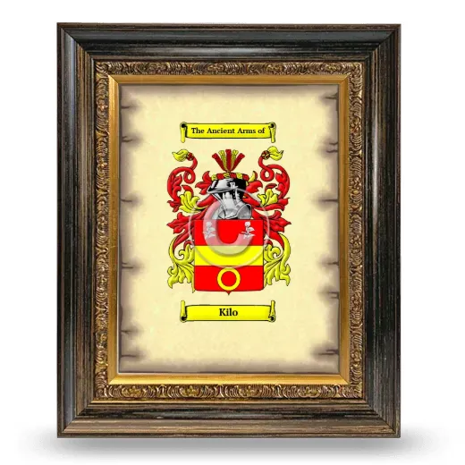 Kilo Coat of Arms Framed - Heirloom