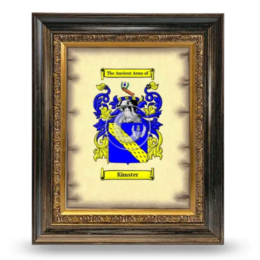 Kimster Coat of Arms Framed - Heirloom