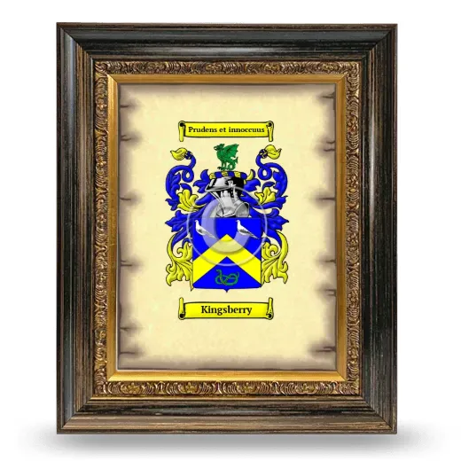 Kingsberry Coat of Arms Framed - Heirloom