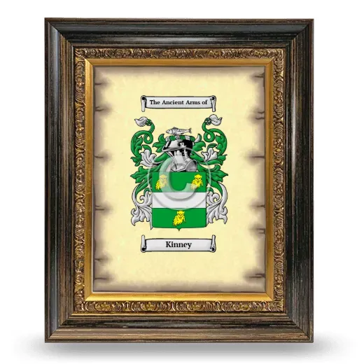 Kinney Coat of Arms Framed - Heirloom