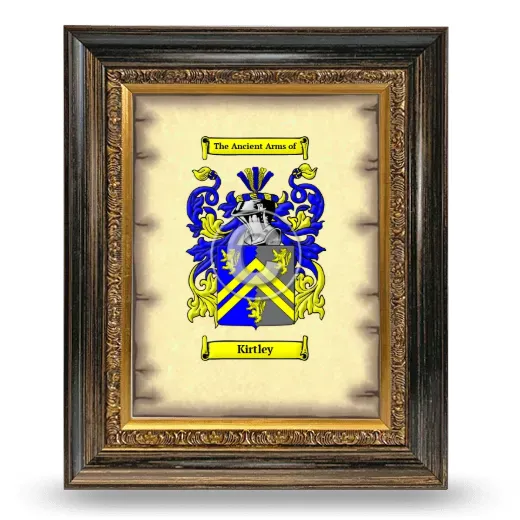Kirtley Coat of Arms Framed - Heirloom