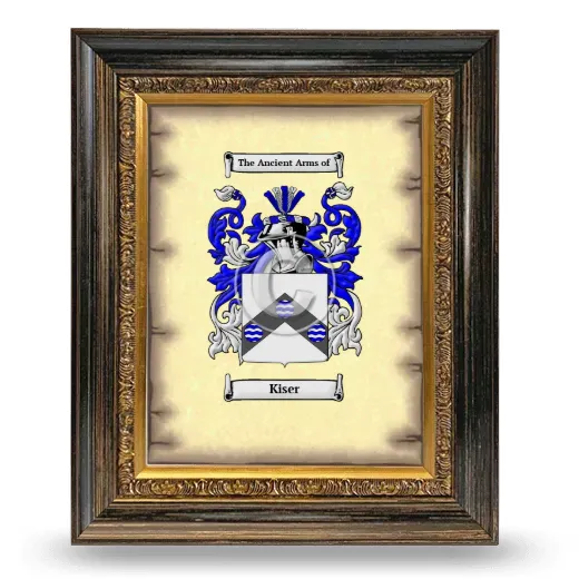 Kiser Coat of Arms Framed - Heirloom