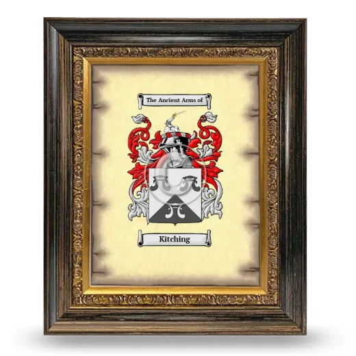 Kitching Coat of Arms Framed - Heirloom