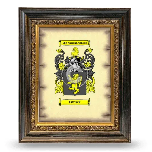 Kittrick Coat of Arms Framed - Heirloom