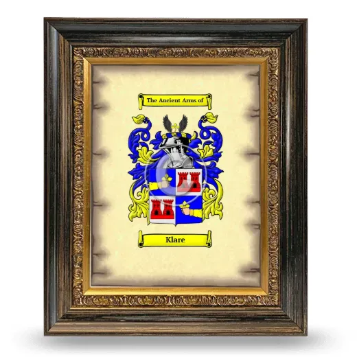Klare Coat of Arms Framed - Heirloom