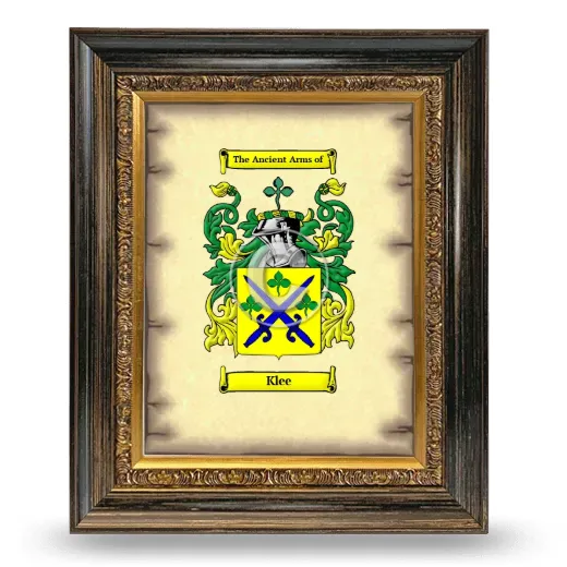 Klee Coat of Arms Framed - Heirloom
