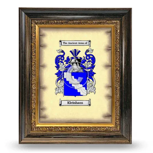 Kleinhans Coat of Arms Framed - Heirloom